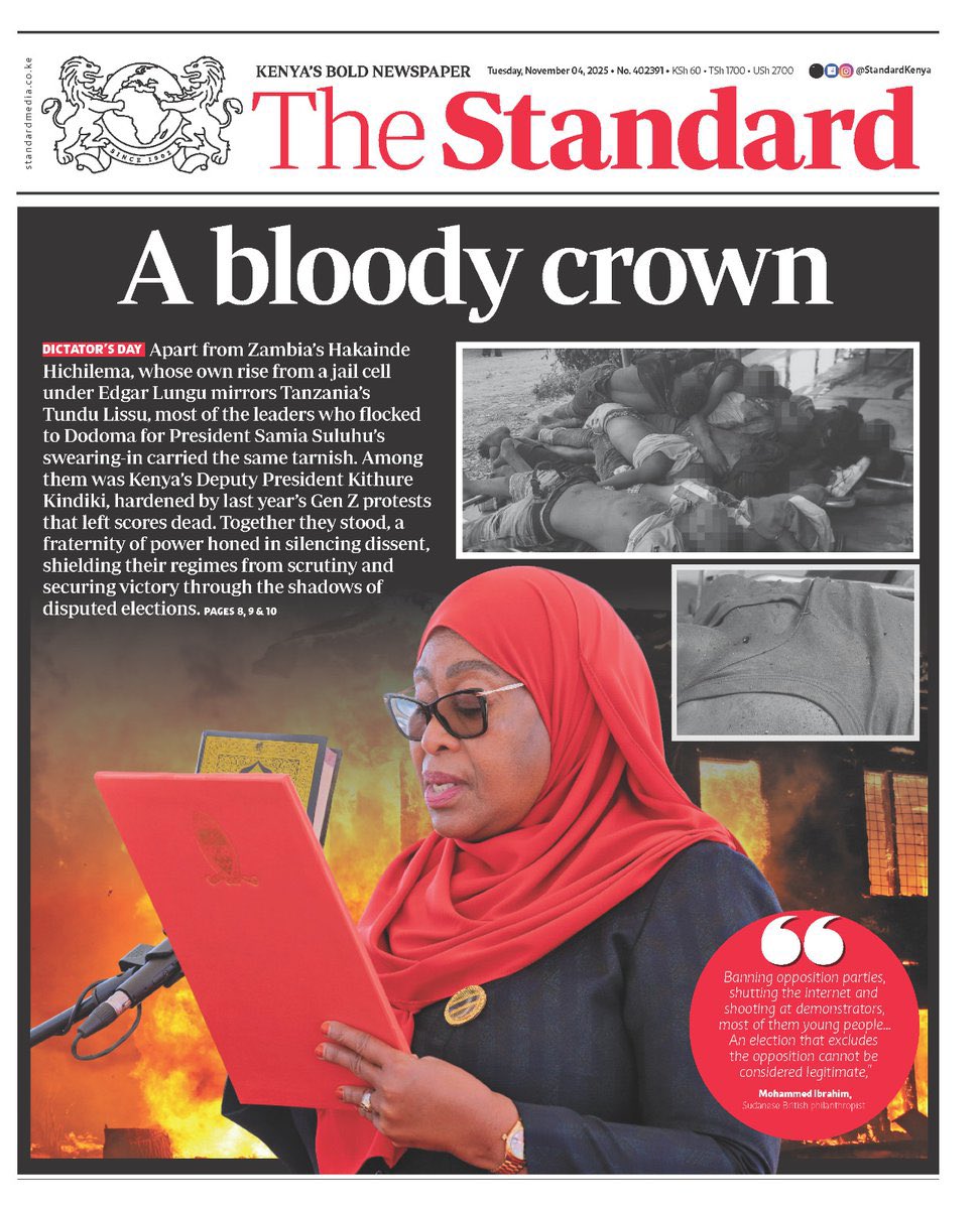 Samia will NOT recover from turning the great nation of Tanzania into killing fields, it won’t happen!! The question is will she finish her term? Leaving office means JAIL📌