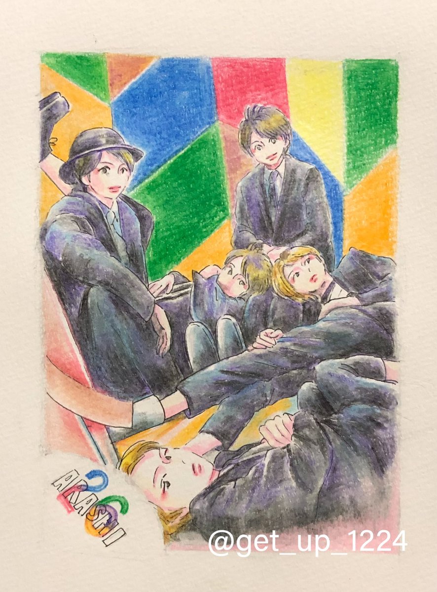 初めてあっぷしたものと最近のを比べるのをお見かけして。探してみたけど…多分これ？翔さんのお誕生日だったハズ（すぐ下げた）その後がこれ？ぽつぽつ描き出したのは2020年頃で今みたいな頻度で描くようになったのは2021年から。。