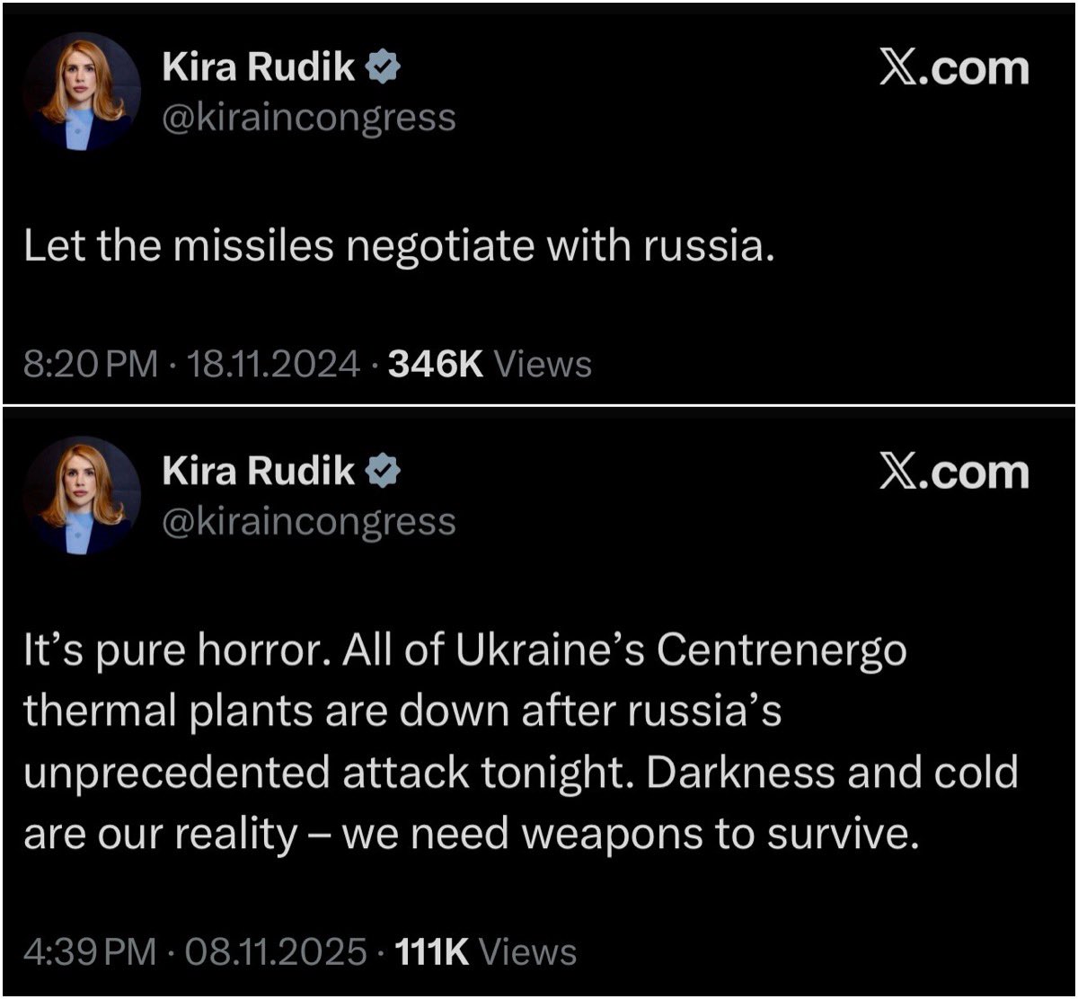 I guess she doesn’t like the outcome of the negotiations