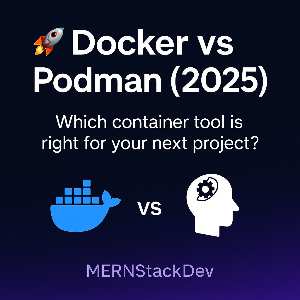 mernstackdev01's tweet image. 🐳 Docker vs Podman (2025)
Which container tool fits your workflow?
⚙️ Docker = Ease + Ecosystem
🔐 Podman = Security + Modern Architecture
💡 Both are powerful — choose wisely!
mernstackdev.com/docker-vs-podm…
#Docker #Podman #Containers #DevOps #Developers #MernStackDev #CloudComputing