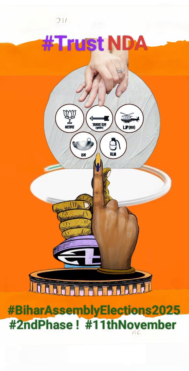 DhanrajHirawat's tweet image. (⁠⑉⁠⊙⁠ȏ⁠⊙⁠)   
बिगुल बज गया महाक्रांति का, वीरों शौर्य दिखाना है

#BiharAssemblyElections2025
#2ndPhase !  #11thNovember 

#Trust #DubbleEngineGovernment #TrustNDA #TrustLouts #SIR | #Dhanusha  #DhanushaOfficial #DhanrajHirawat