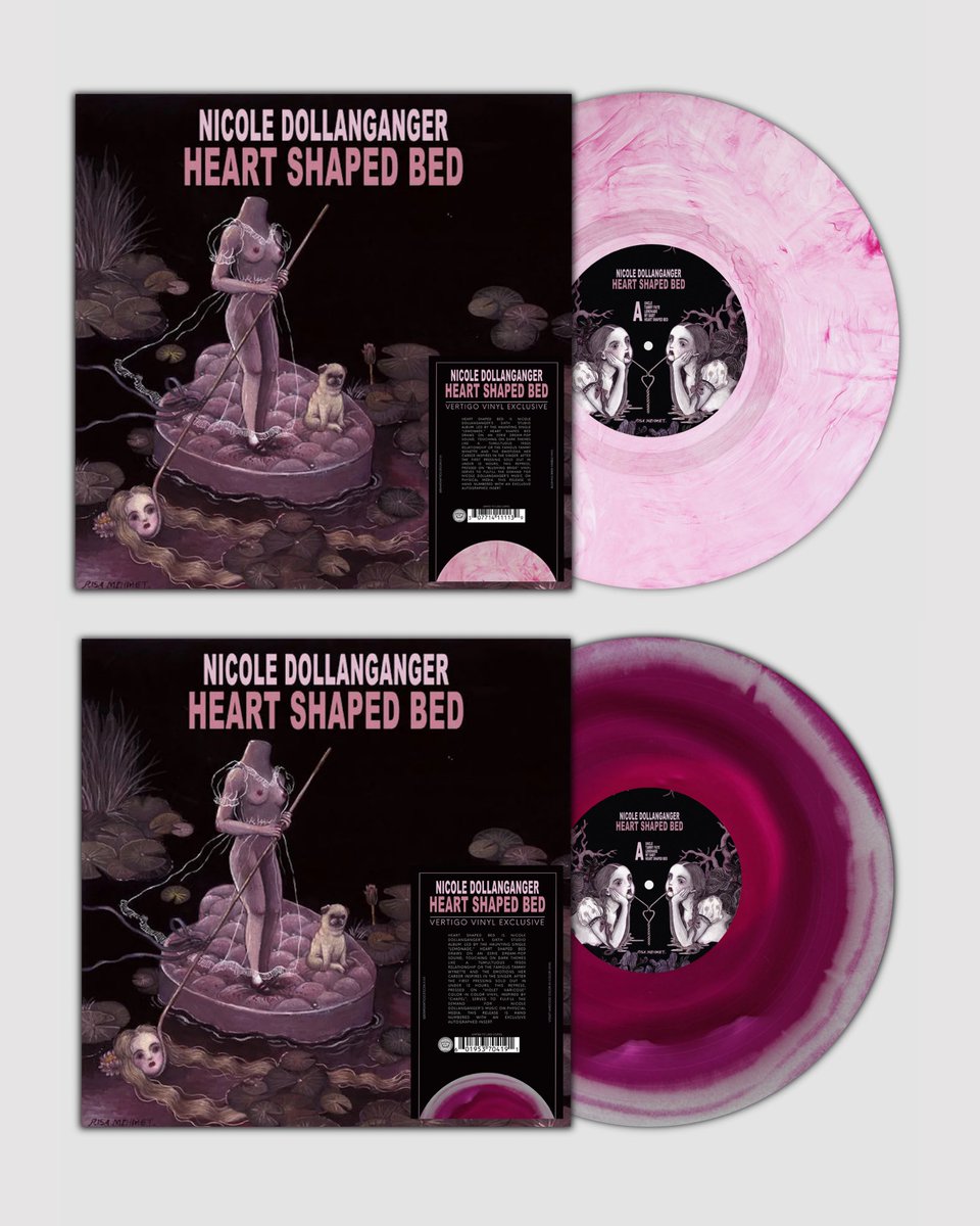 VV x Nicole Dollanganger 

The Heart Shaped Bed Collection NOW LIVE

(REPOST TO ENTER GIVEAWAY FOR 1/5 SHAPED “HAVE YOU SEEN ME?” TEST PRESS)

VV Exclusive: Heart Shaped Bed by Nicole Dollanganger, pressed on “Violet Varicose” color-in-color and “Blushing Bride” marbled vinyl,