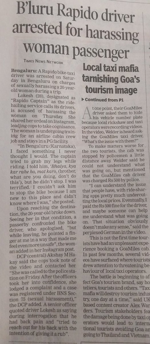 #rapidowalebhaiya 
Rapido bikes or all such bikes shld be modified for easy sitting of girls also.
1. Provide a U Shape bar berween driver and pillion driver to hold.
2. There shld be a back rest to support . 

<a href="/PoliceBangalore/">Bangalore Police</a>
<a href="/myogioffice/">Yogi Adityanath Office</a> 
<a href="/DelhiPolice/">Delhi Police</a> 
<a href="/TOIIndiaNews/">TOI India</a>