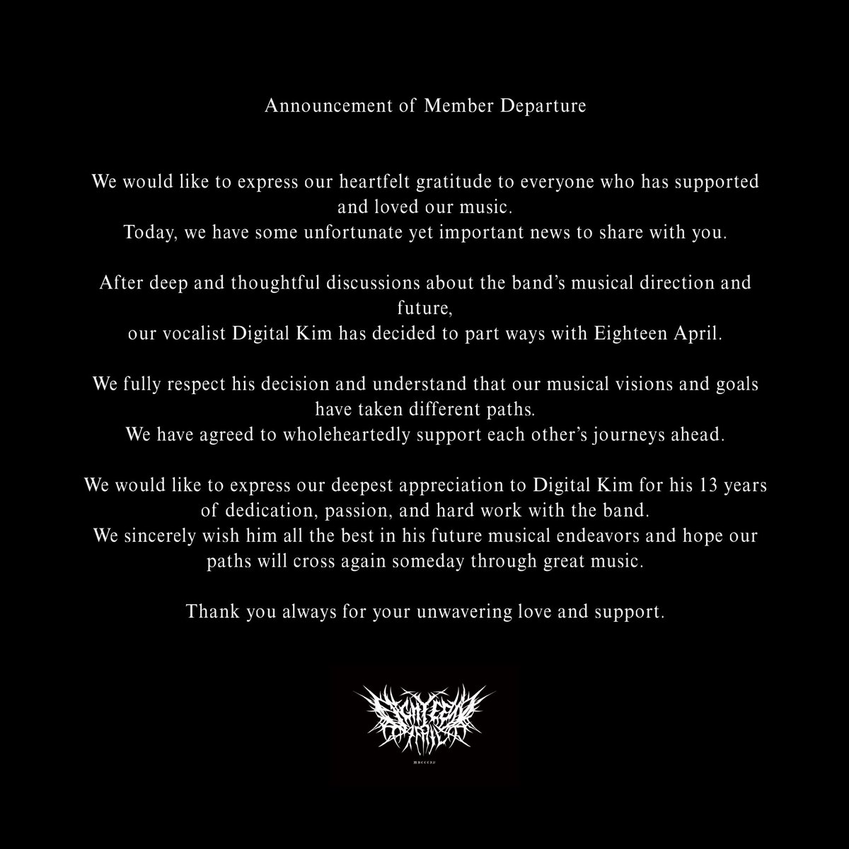 Eighteen April tweet media