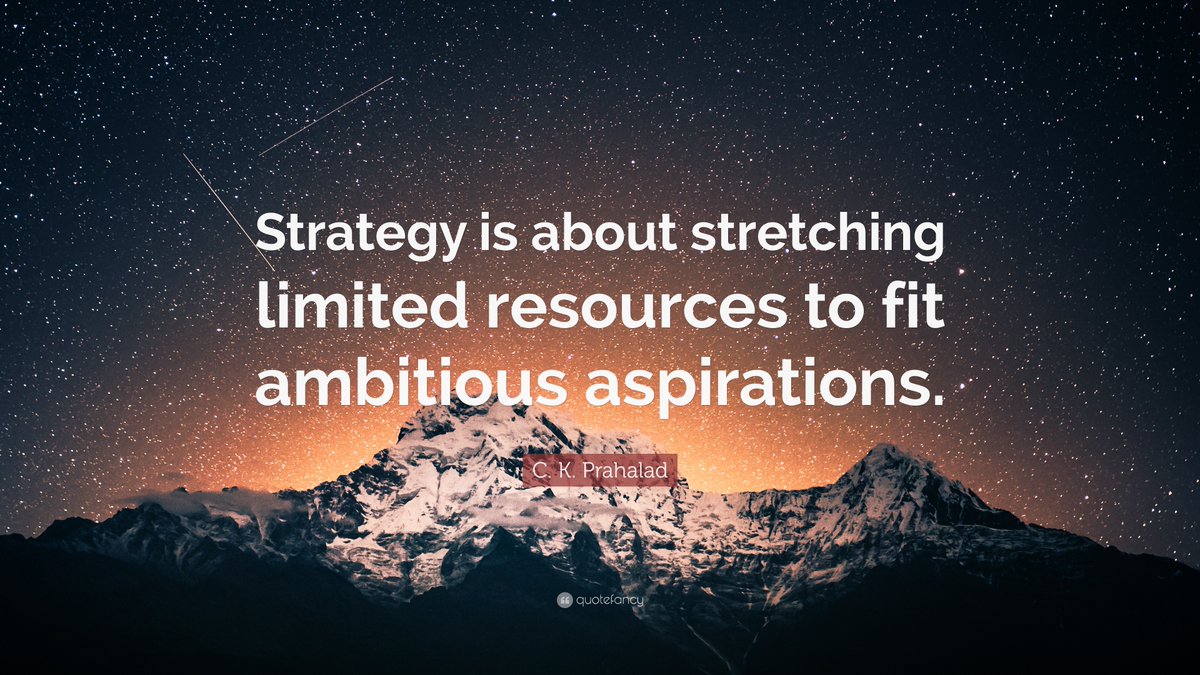 Companies Global leadership  beyond their  #resources &amp; Capabilities is outcome of sustained  obsession with #winning at all  levels of organization over the next 10- to  20-year quest for #global #leadership. Gary Hamel &amp; Prahalad defined this obsession as #strategic intent,