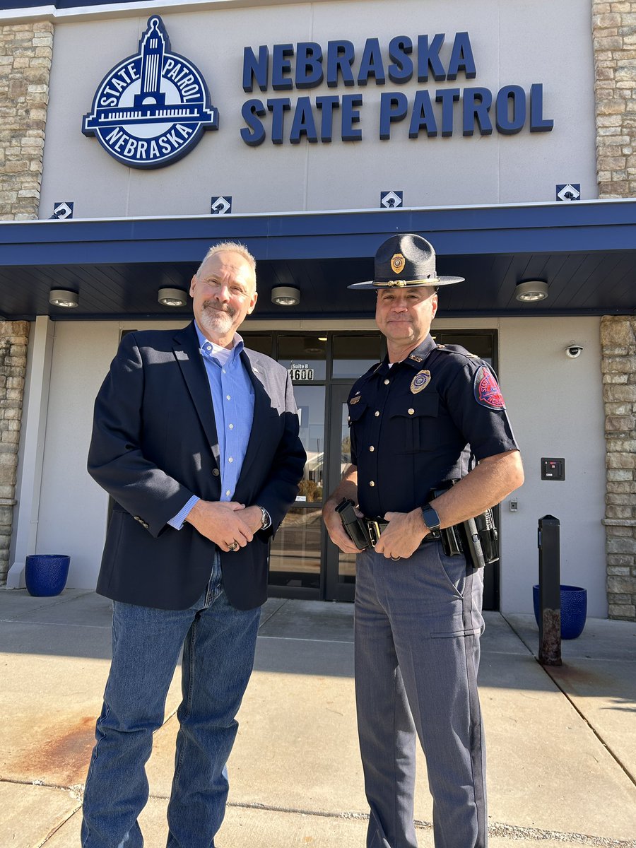ColonelWaughNSP's tweet image. We’re in the business of relationships, friendships, and meaningful moments. It was great to spend time @NEStatePatrol State Headquarters with my friend &amp;amp; former colleague at LVPD @lavistapolice (Ret) Captain DJ Barcal, also a former Proud NSP Trooper!