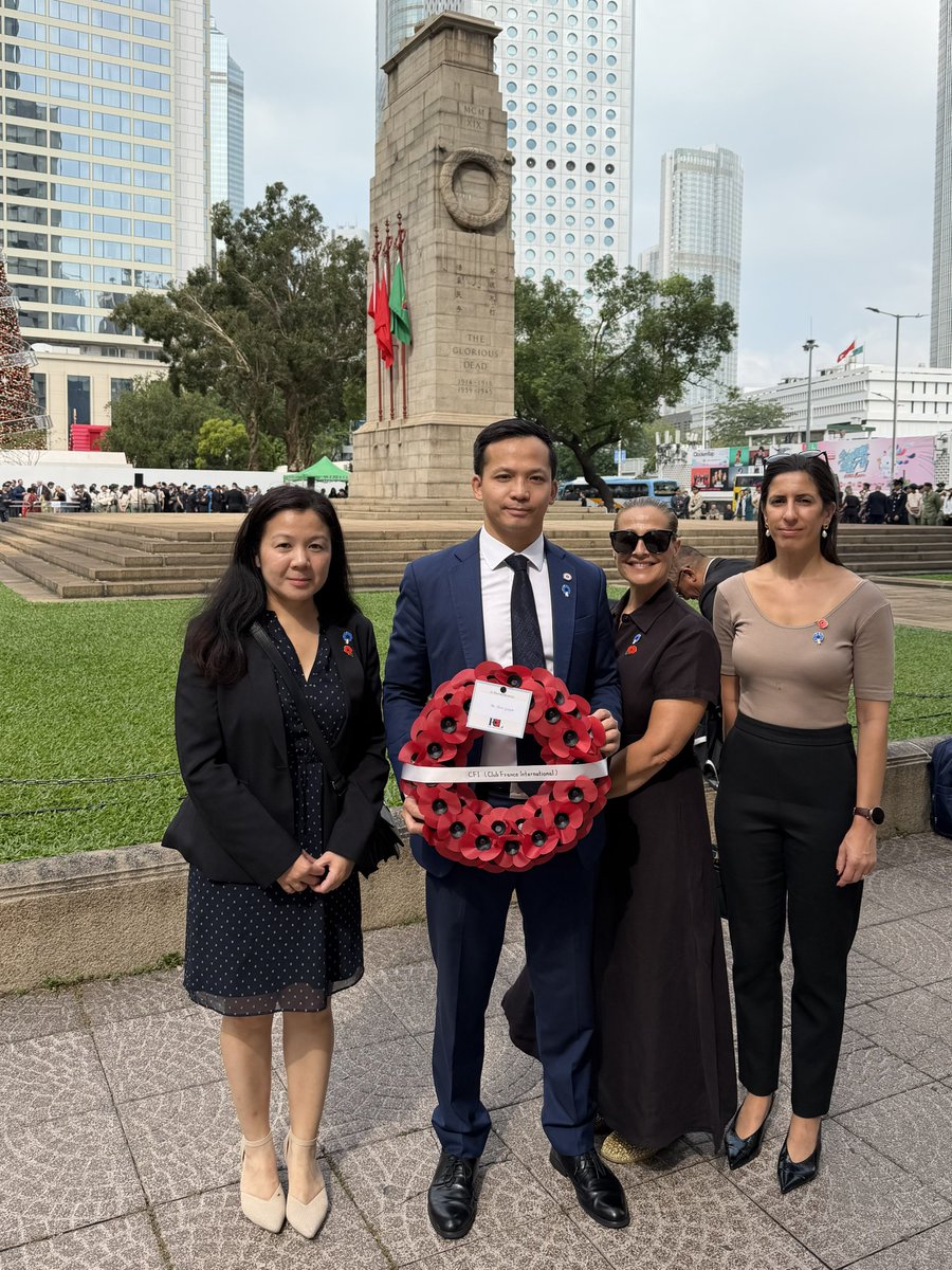 CFIclubfrance's tweet image. Commémoration de l’armistice à #HongKong
#inremembrance #CFIteam