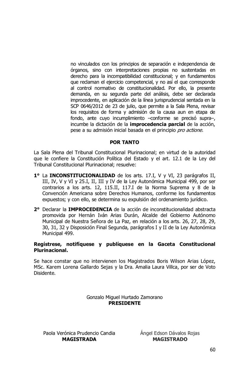 🎄 Regalo pre navideño para el Concejo Municipal de La Paz 🎁

Compañeros concejales:

Me complace compartir con ustedes una noticia que devuelve equilibrio y claridad al trabajo del Concejo Municipal y que, sin duda, alegrará al pleno.

La Sentencia Constitucional Plurinacional