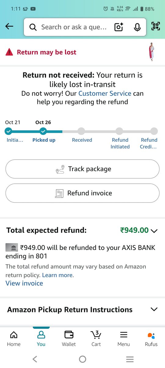 beheraajay2001's tweet image. Wow now again after 14 days @AmazonHelp  @amazonIN committeed to issue my refund now there customer service is not answering the call and now again they are asking for more time even they lost my returned item,#worstservice would request all ti to not shop on @amazonIN