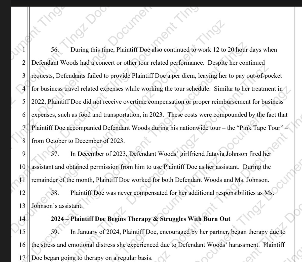 Clearittfup's tweet photo. it’s seems JT also bullied and did not pay this young lady that lil Uzi sexually harassed. JT fired her assistant &amp; then overworked the plaintiff. 
Sad that Jt knew what lil Uzi was doing to this young lady. Overworked while being sexually harassed. She had to get therapy. SMH. https://t.co/kKORuExp1H