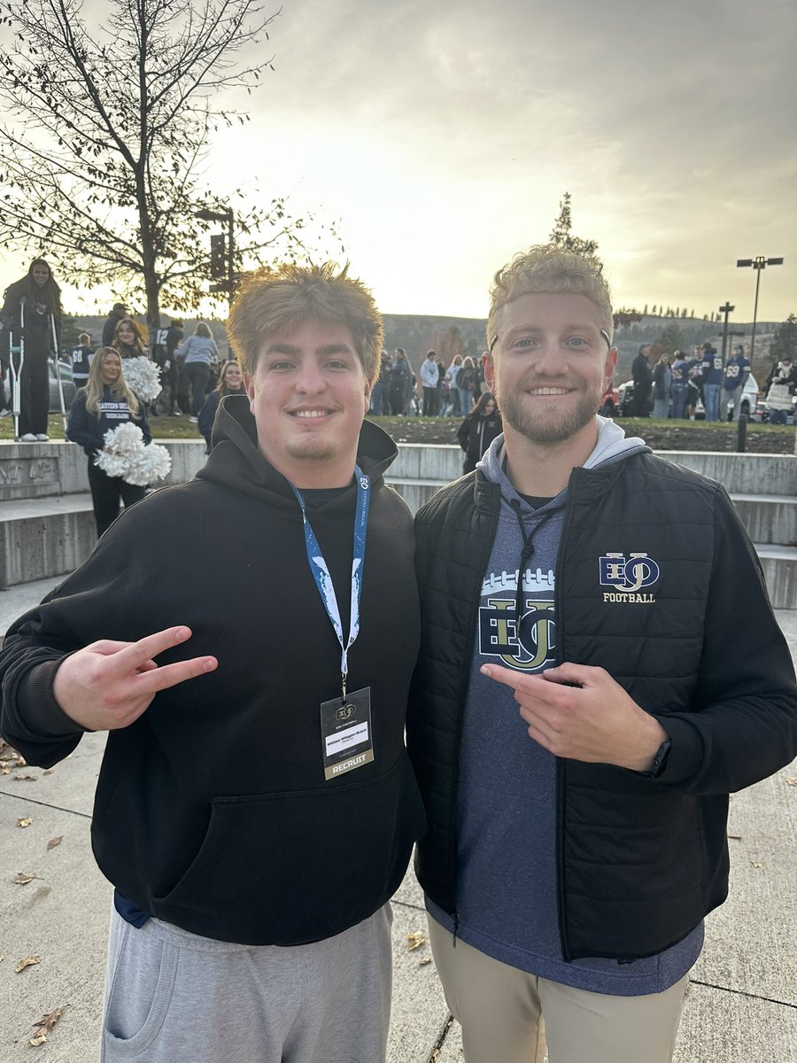 Thank you <a href="/eoucoachbrown/">Coach Brown</a> for the invite to an amazing game day at Eastern Oregon! Pleasure to meet your staff!