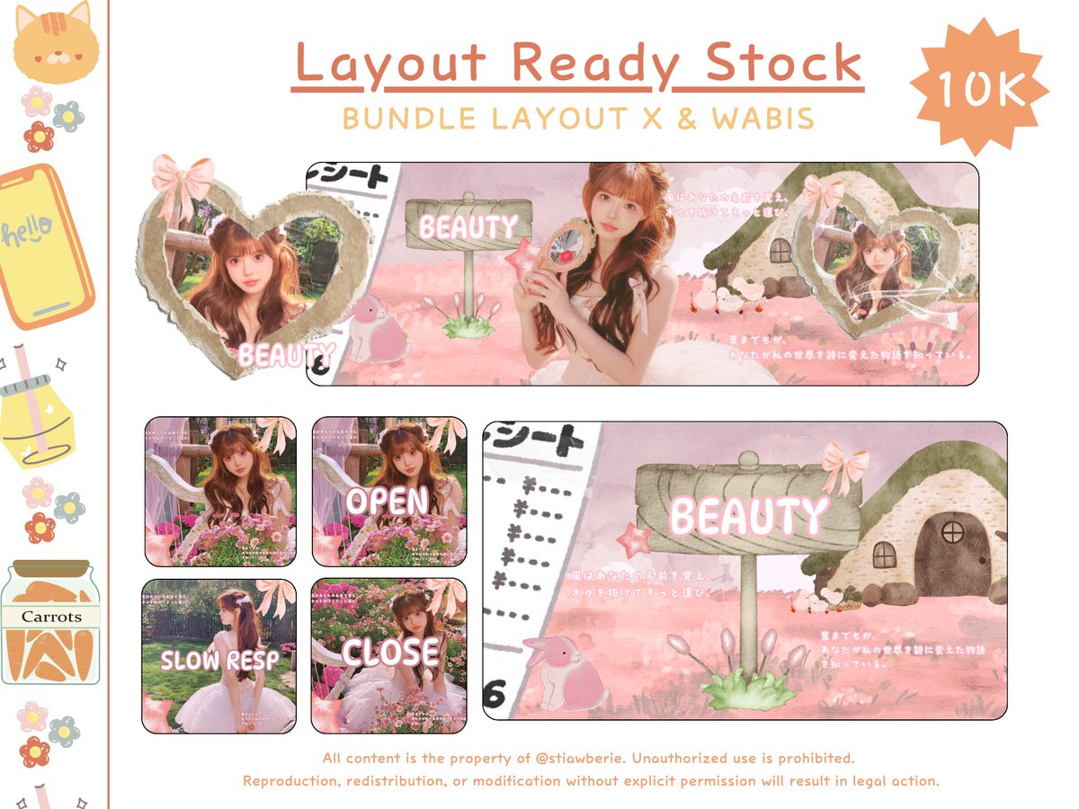 help repost yuk! 🥲

mau habisin stock, ada layout diskon 60% dapet semua yang dipict, yang mau take boleh dm ajaa, harganya jadi 10.000 aja!!! udah free-retext! 😙 

yang mau boleh DM ajaa yaa! buruann

layout bundle wabis ready stock #zonauang