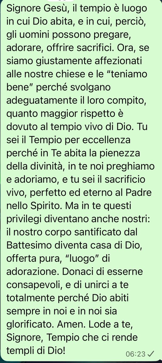 pregarelaparola's tweet image. #pregare la Parola di oggi: essere templi nel Tempio che è Cristo ⛪️ 
#VangeloDiOggi #vangelodelgiorno