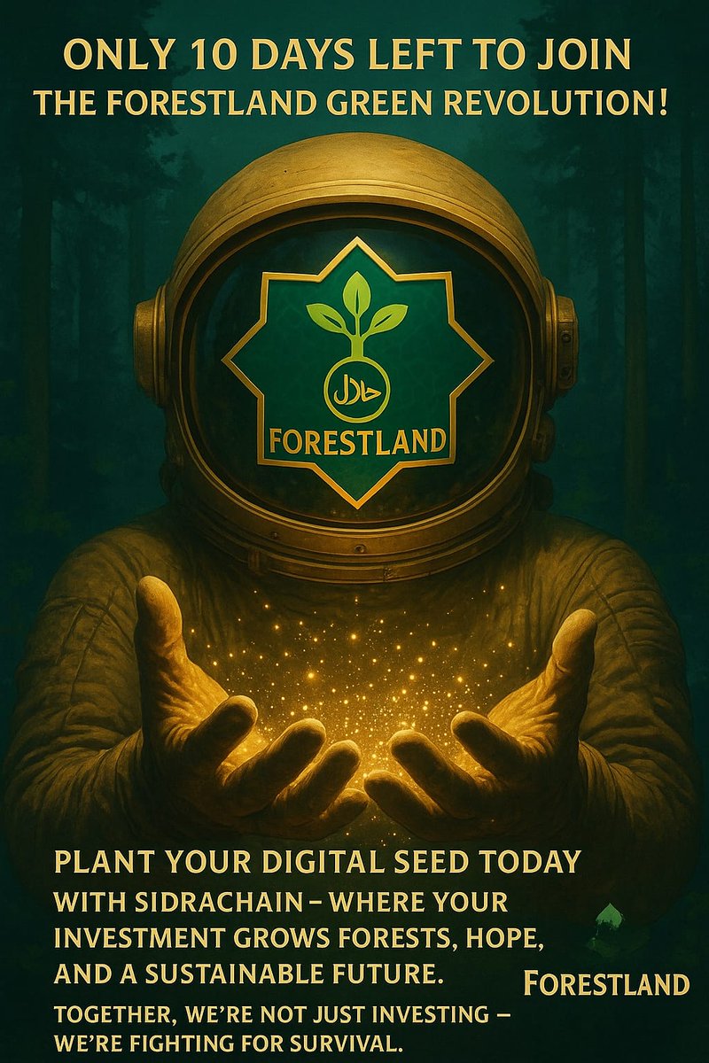 AsifAnsari83683's tweet photo. Only 10 days left to be part of the ForestLand Green Revolution! ๐
Invest with SidraChain โ where your digital seed grows forests, hope, and a sustainable future. ๐ฑ
ForestLand โ Together, weโre fighting for survival. ๐
https://t.co/zYjFN8uNbS
#forestland #SidraChain #Crypto https://t.co/Vl5KTj5CkL