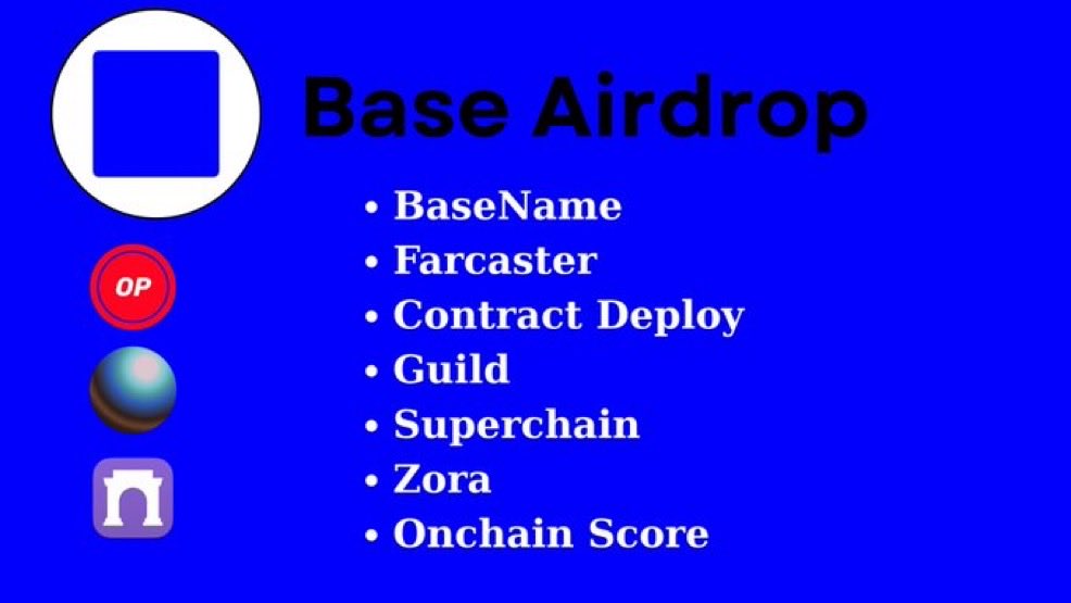 ทำกิจกรรมบน base Onchain  เพื่อเพิ่มโอกาสในการรับ Airdrop 

👉🏻 Base Name ($1.21 Forever)
🔗infinityname.com/?ref=0x2C5b698…

👉🏻 Onchain Score 
🔗onchainscore.xyz

👉🏻 Contract Deploy
🔗onchaingm.com/?ref=0x2C5b698…

👉🏻 GM on Base
🔗onchaingm.com

👉🏻Guild Roles
