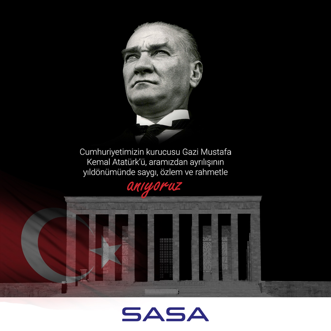 SASApolyesteras's tweet image. Cumhuriyetimizin kurucusu Gazi Mustafa Kemal Atatürk’ü, aramızdan ayrılışının yıldönümünde saygı, özlem ve rahmetle anıyoruz.