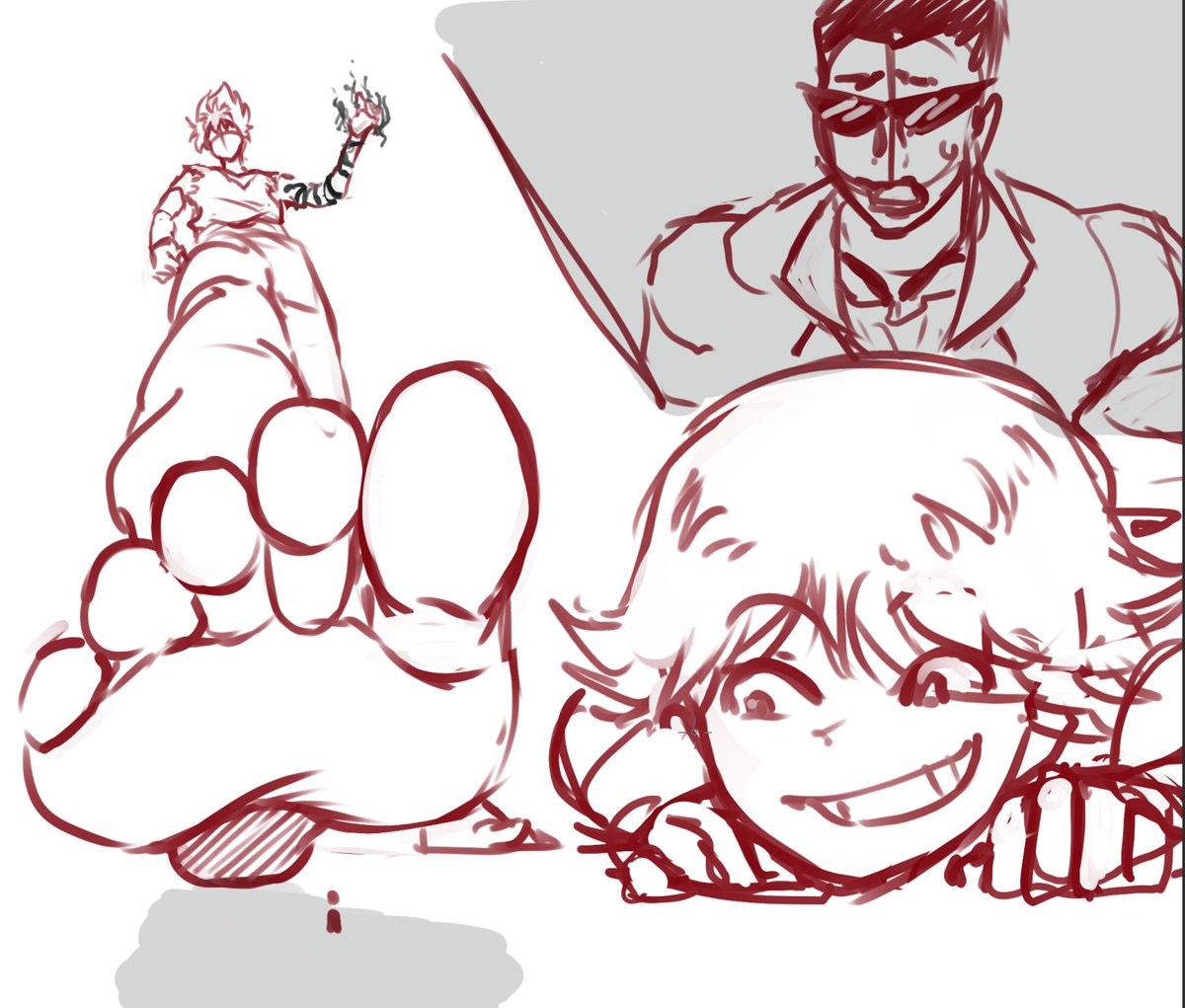 Yusuke and Hiei dealing with Toguro :D