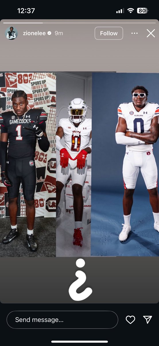 Zion Elee’s Instagram story 10 minutes ago.

Has reaffirmed his commitment to Maryland multiple times, but this sure doesn’t reflect that.