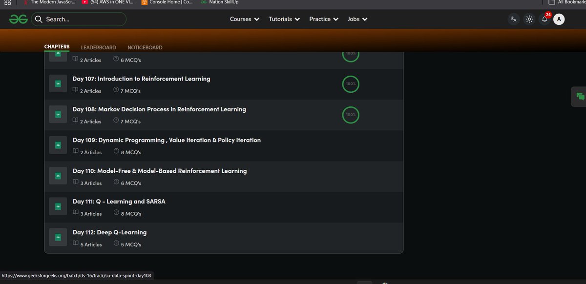 Ankit_Kumar1304's tweet image. 🔥 Day 108: Skill ignition in full swing.   Kicked off my learning sprint with GeeksforGeeks bringing ML to ambition 💥
📘Course
geeksforgeeks.org/batch/ds-16?ta… 
 
 @geeksforgeeks   #skillupwithgfg #nationskillup #CodeWithPurpose #TechForChange