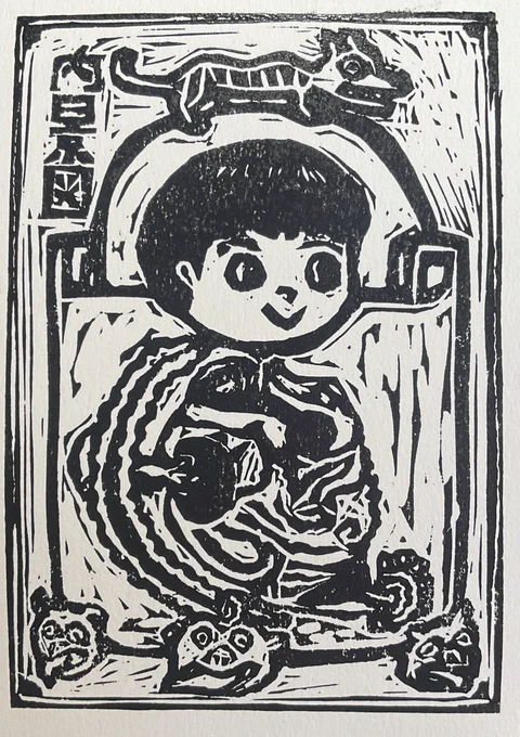 針聞書の内景図を参考にして描きました。あとで色も塗ろう。 