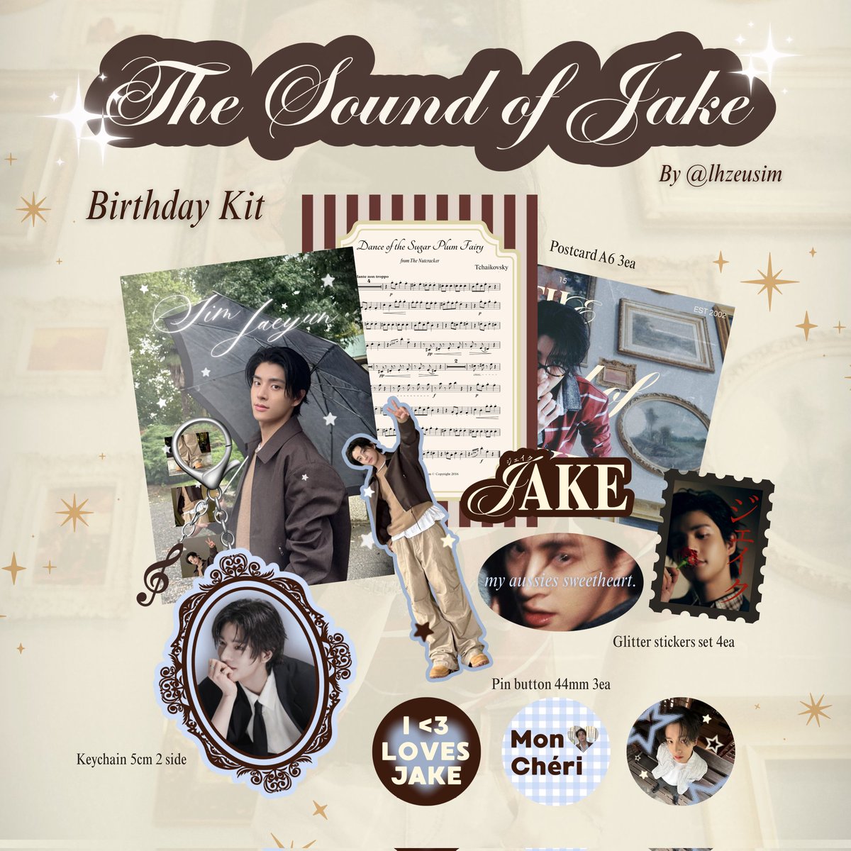 lhzeusim's tweet photo. 🎻—interest check

dING dONG˚. ᵎᵎ engenee, aku mau open pre order jake birthday kit dan freebies hihi 🤎 kindly drop your usn @ if you’re interested yah 

like &amp; rt are very appreciated ♥︎ https://t.co/Vy6X1V1xLP