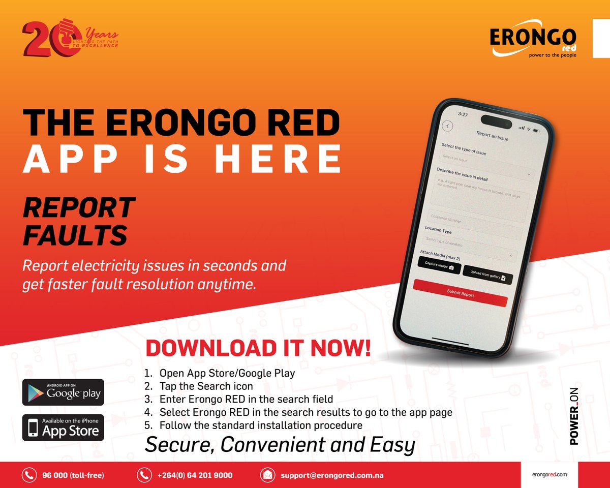 📲📲 Pay Accounts, track electricity usage, report power faults &amp; get alerts. 

All with one app. It’s that easy!

#SmartLiving #ErongoREDApp