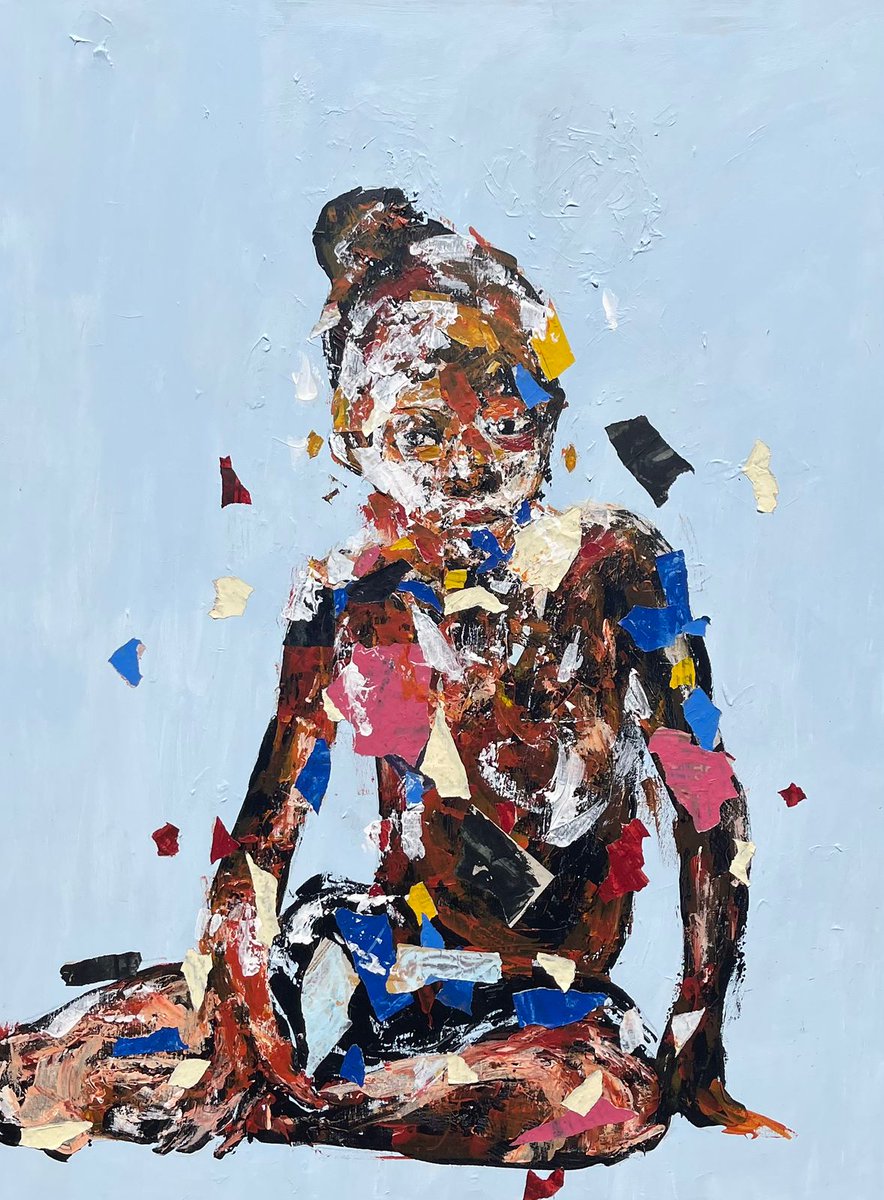 Artist Kwandiwa Dlwati 

Collage and acrylic on canvas

#Johannesburg #CapeTown #Springboks #SouthAfrica #G20