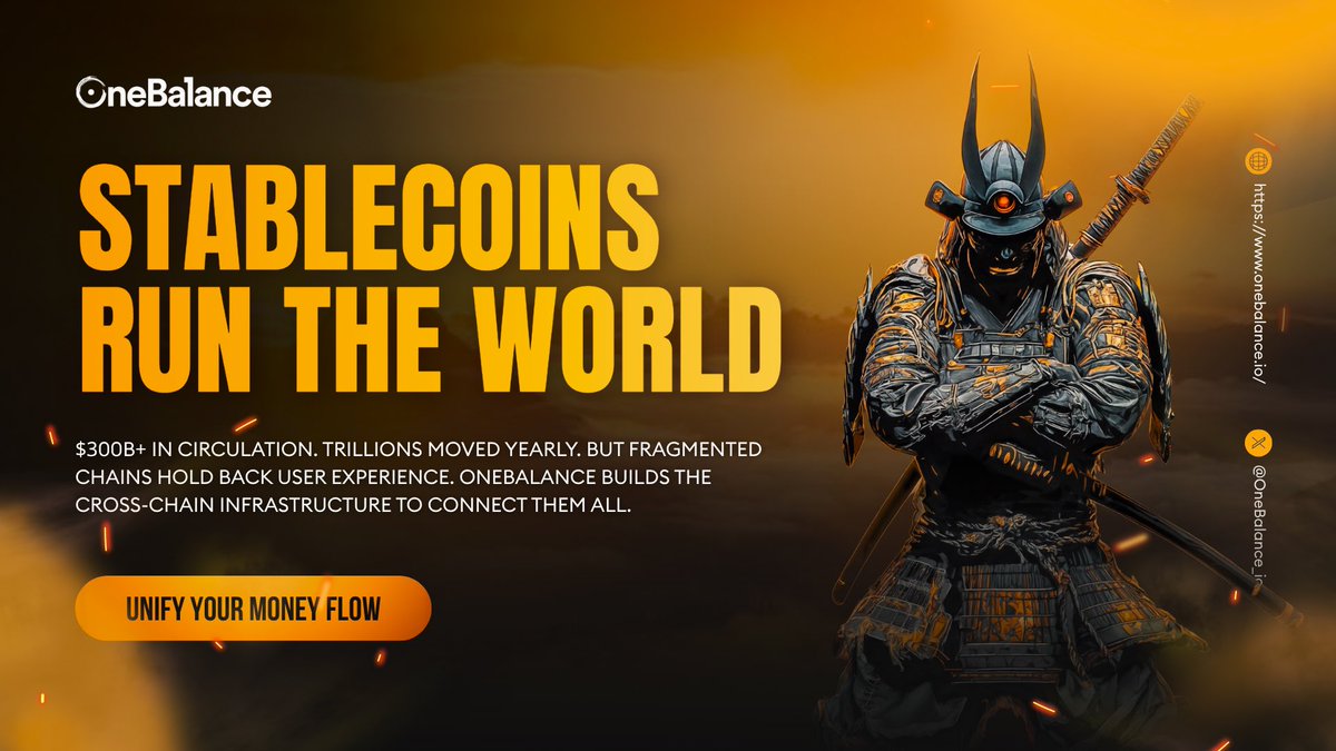 _CryptoNotes_'s tweet image. Stablecoins are now bigger than Visa and Mastercard. But using them is a fragmented mess.

You manage balances on 10 chains just to spend your own money.

Presenting @OneBalance_io :
Pay gas in any token
One unified balance across EVM &amp;amp; Solana
Spend seamlessly across chains

The…