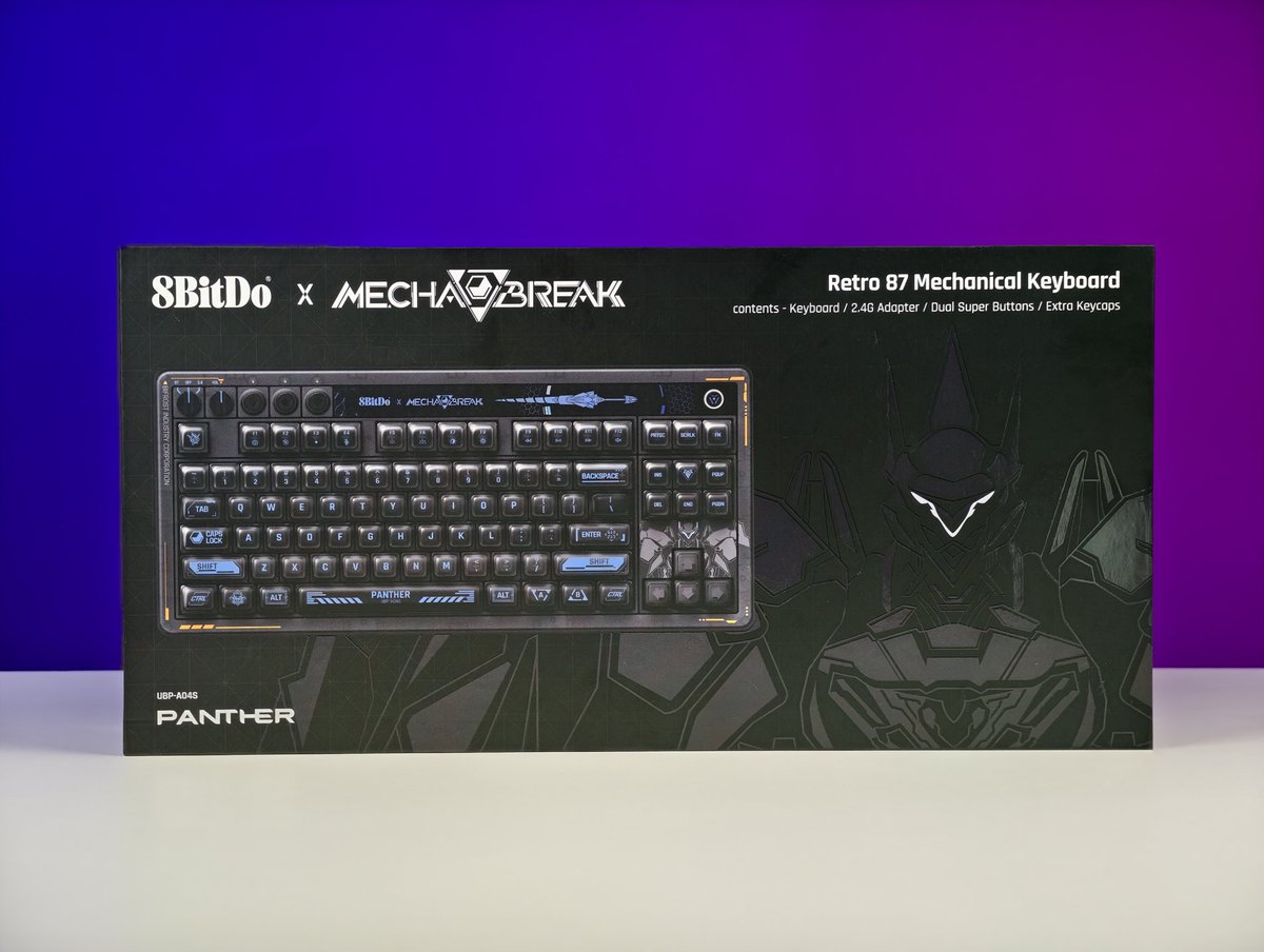 So this just arrived 😋 

Finally added the 8BitDo x Mecha Break custom to my collection 🤩