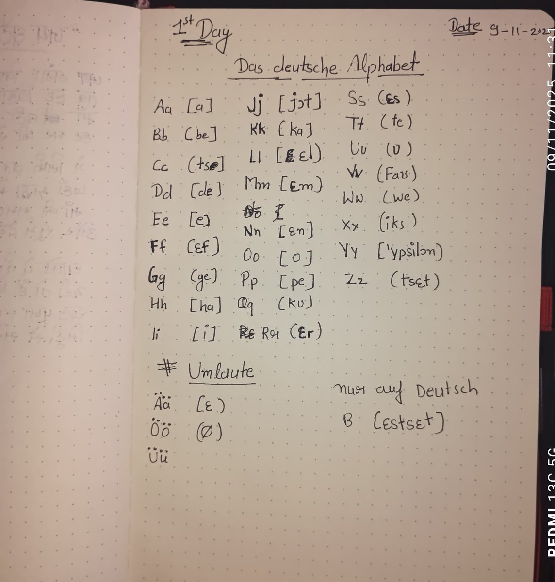 RakeshMehra2004's tweet image. Just learned the German alphabet today 🇩🇪✨
One step closer to mastering Deutsch! #GermanLearning #KeepGrowing