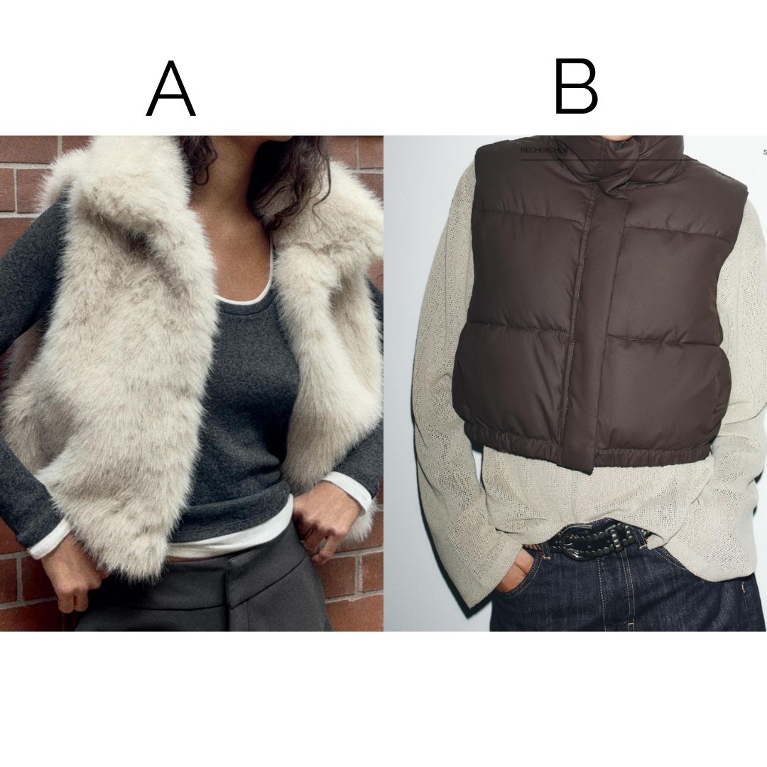 Which jacket do you find the most attractive for women? Answer A or B