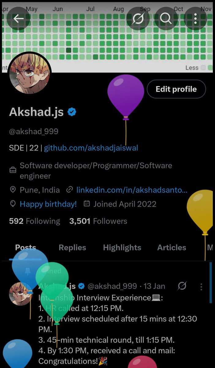 Time to update bio:
22->23
And yes 3500 🥳