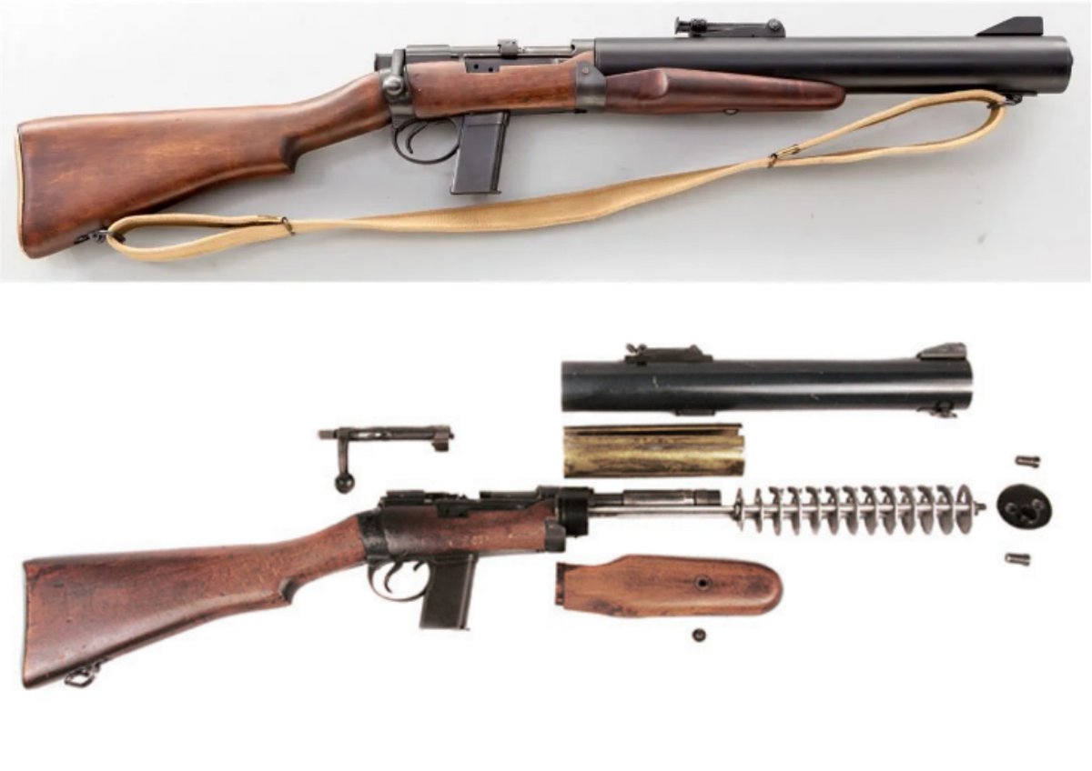 The De Lisle Carbine was a unique integrally suppressed gun during WW2, chambered in .45ACP. The gun was found to shoot at 85 dB, and was practically unable to be heard at a distance of 50 yards onward with no discernable muzzle flash.