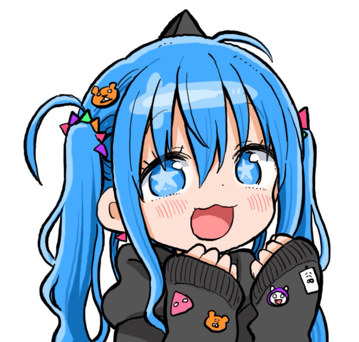 「なんとかペン入れまで終わった!」|サンカクヘッドのイラスト