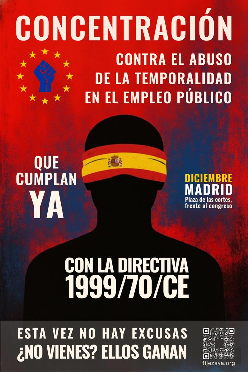 <a href="/AQHT_TVE/">Aquí hay trabajo</a> Gracias #cuentacuenta por dar visibilidad al problema que llevamos sufriendo años, porque el gobierno progresista actual y los anteriores no aplican la directiva 1999/70/CC, estamos a su disposición para cualquier duda.

Más info próximamente:
fijezaya.org

#FijezaYa