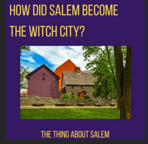 How does a town infamous for executing nineteen people for alleged diabolical witchcraft rebrand itself as “Witch City”? 

aboutsalem.com/how-did-salem-…