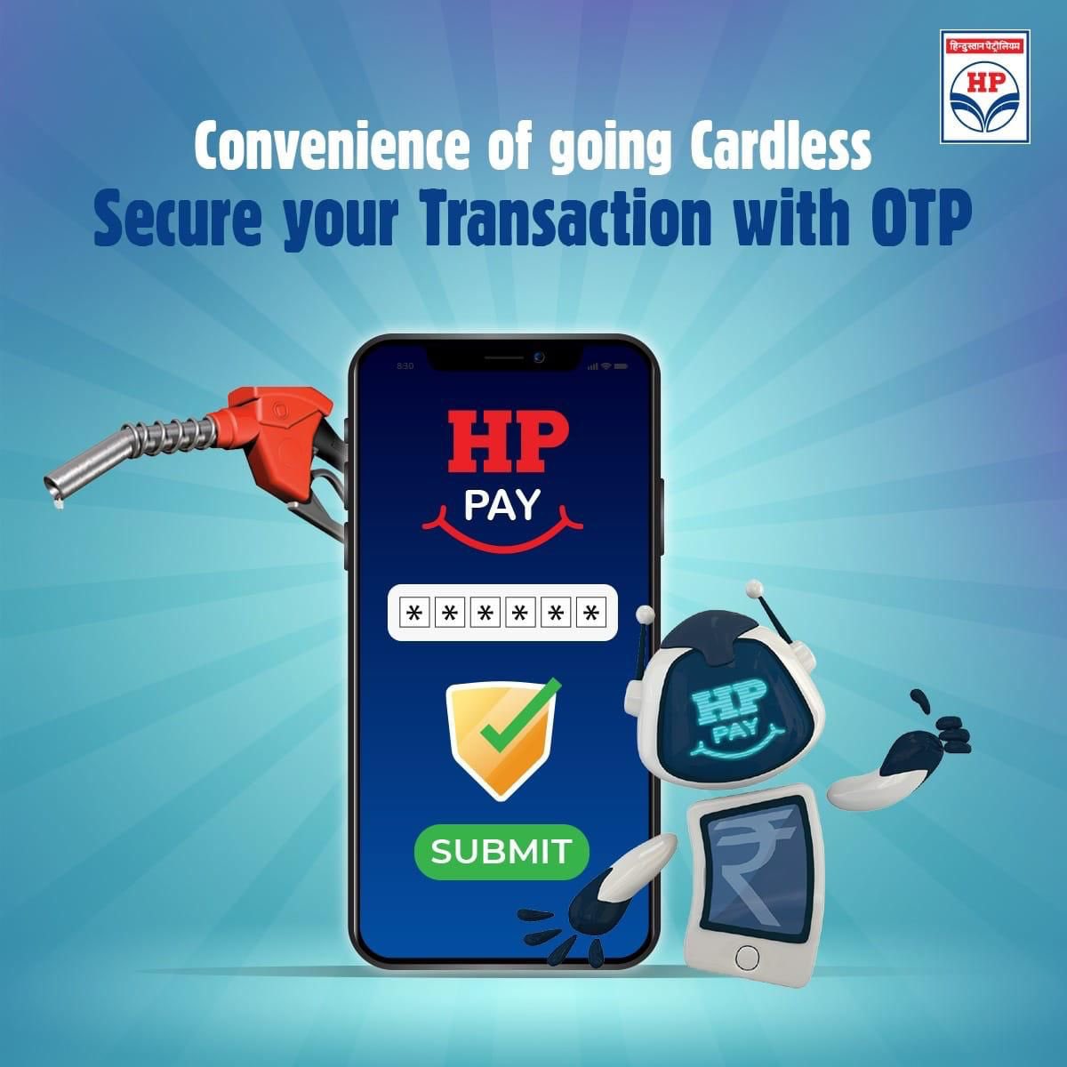 AndSaikripa's tweet image. Enjoy cashless transactions secured with OTP via #HPPay App. #HPpay offers hassle free transactions, security &amp;amp; attractive reward points. Now pay for all your fuel spends with #HPpay &amp;amp; enjoy the seamlessness.
