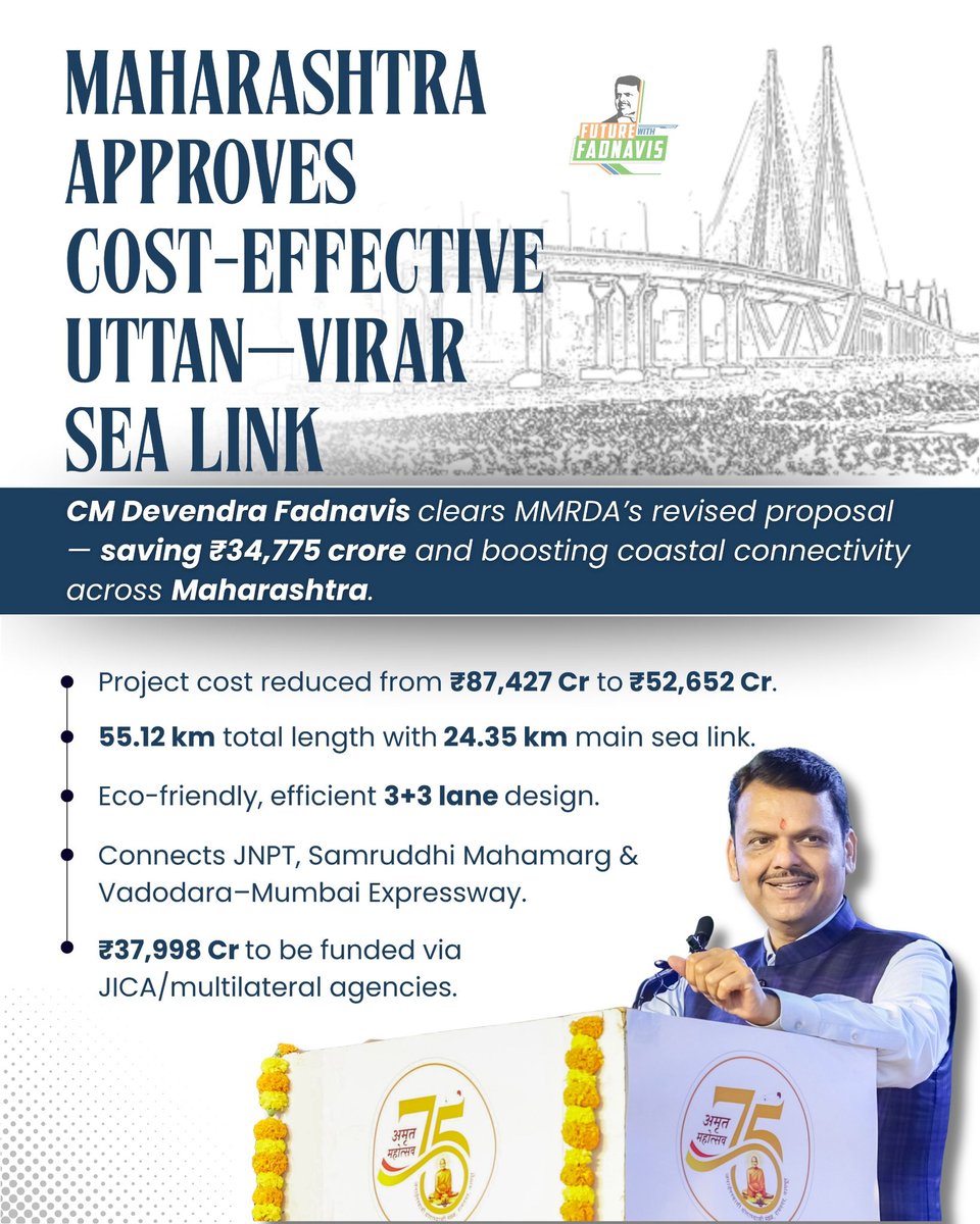 CM Devendra Fadnavis delivers yet another masterstroke in coastal connectivity.