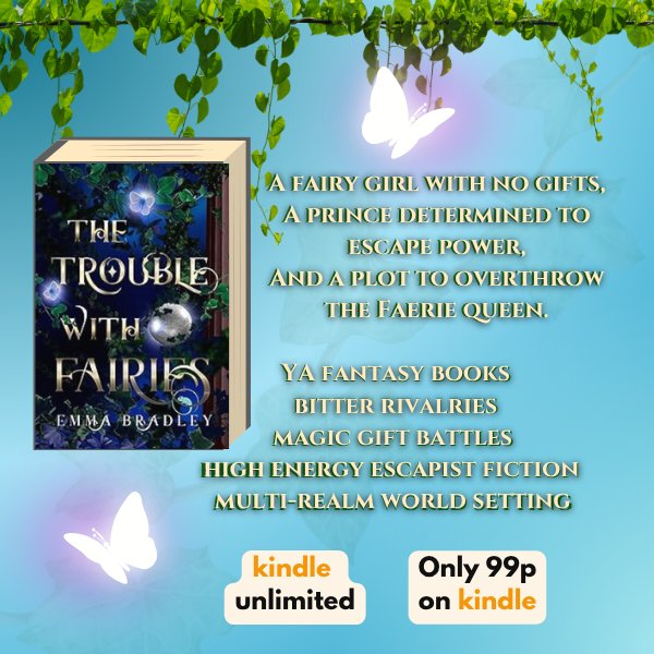The Trouble With Fairies is only 99p until Tuesday so get it cheap while you can! 

🧚‍♀️ high energy escapist fiction
🥷 spies and assassins
💔 bitter rivalries and torturous romances
💥 magic gift battles
🗡 touch her and 💀 vibes
🌅 multi-realm world