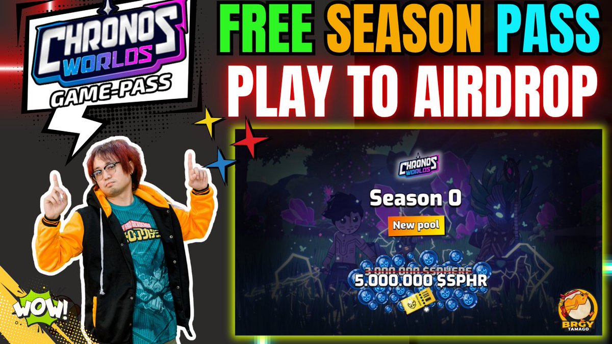 mikegame714's tweet image. Free Season Pass @ChronosWorlds Play to Airdrop
1. FIllout this form: forms.gle/rjSZEkW92NWW2r…
2. Like Repost and Tag Friends
#playtoairdrop #brgytamago #p2a