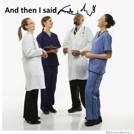 A doctor once wrote joke understood only by his colleagues.