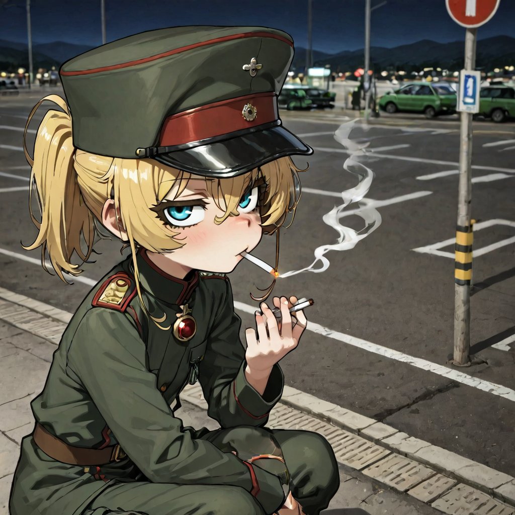 Nerimastyle's tweet photo. New artwork 🌙   Full version and extra content on Patreon ↓ https://t.co/RqAl1lmmRv #AIart #digitalillustration #animeart #Tanya #SagaOfTanya https://t.co/3vQfqHr5gt