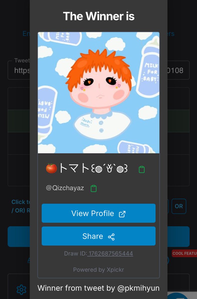 สุ่มแล้วว🌟 <a href="/Qizchayaz/">🍅トマト꒰◍ˊꈊˋ◍꒱</a> 
รายงานตัวใต้ทวิตนี้ ทักมาบอกชื่อ-ที่อยู่ได้เลยค่ะ ภายในวันนี้น้า🩷