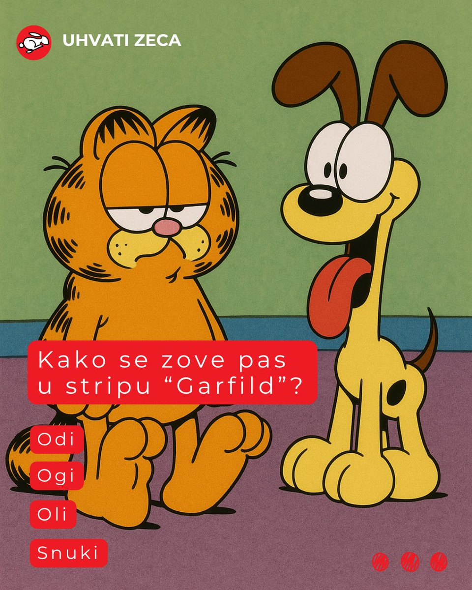 📢 Odigraj vikend specijal kviza "Uhvati zeca" na našem sajtu i vidi preostalih čak 19 pitanja! 🐰
velikeprice.com/quiz/?quiz=751