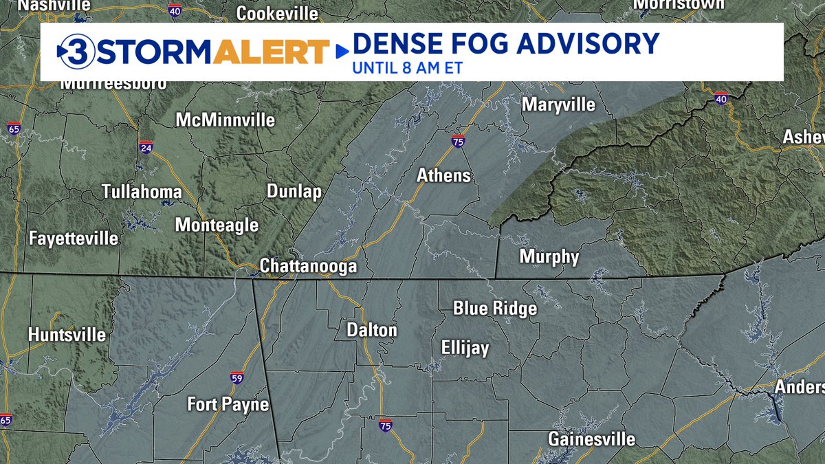 ClayLocal3's tweet image. A Dense Fog Advisory is in effect until 8 AM ET for the counties shaded in gray. Keep that in mind if you are heading out this morning!