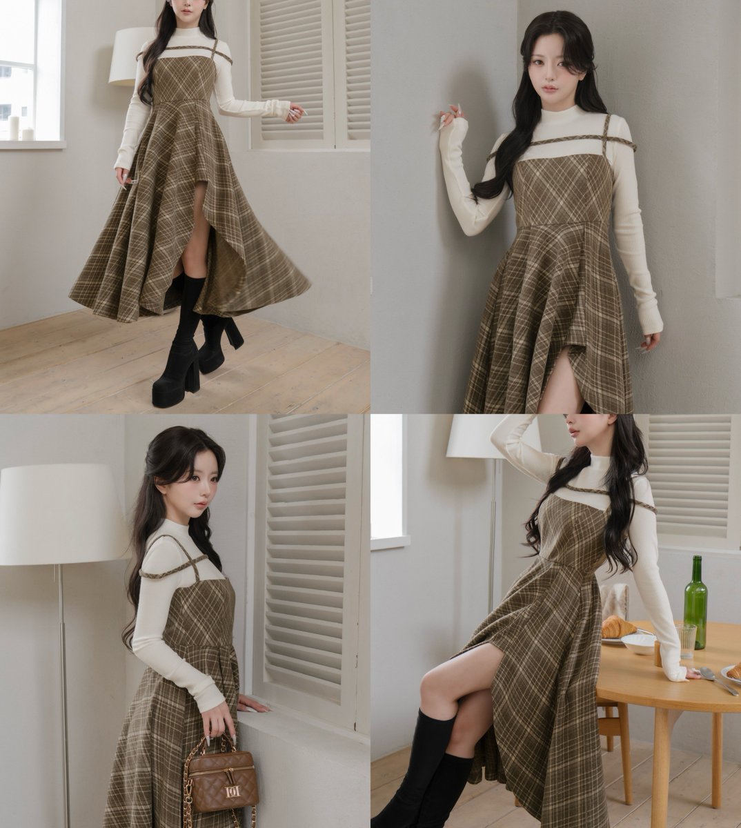 ⋱ 𝐶𝑜𝑚𝑖𝑛𝑔 𝑠𝑜𝑜𝑛 ⋰ 大人ガーリーなミディワンピ♡華奢見え