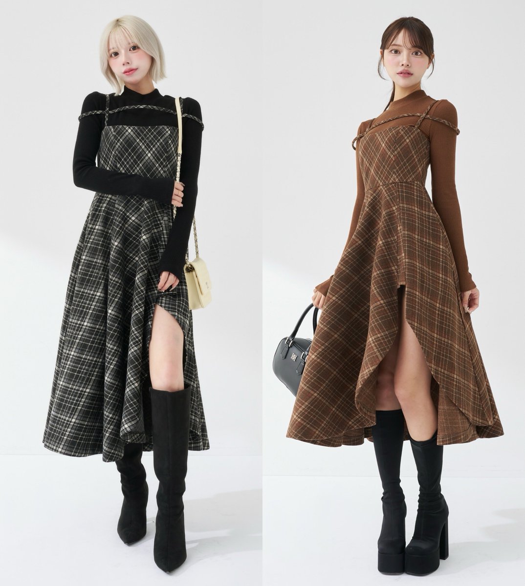 ⋱ 𝐶𝑜𝑚𝑖𝑛𝑔 𝑠𝑜𝑜𝑛 ⋰ 大人ガーリーなミディワンピ♡華奢見え