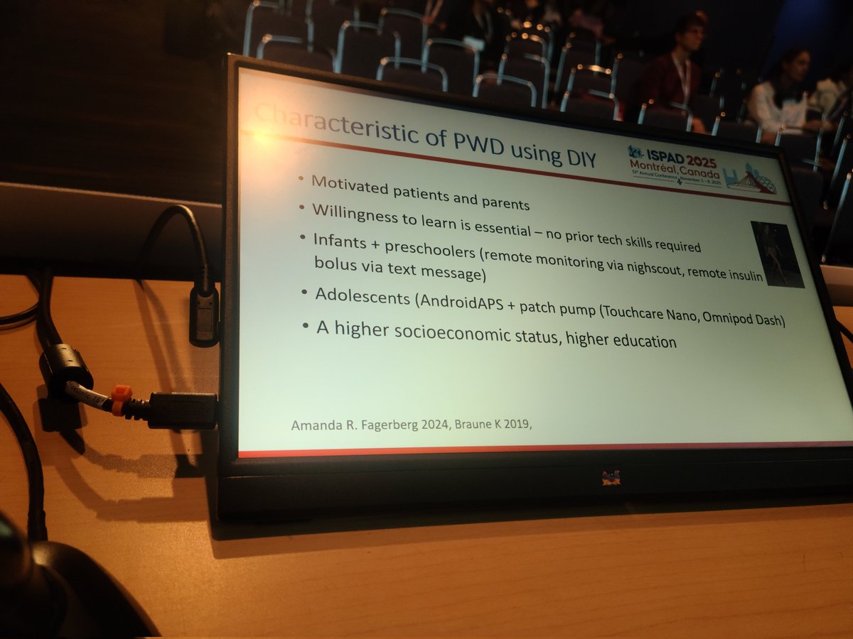 tinodzikiti's tweet image. DIY AID isn’t just tech—it’s motivation meets opportunity. Families and patients of all ages can thrive with remote monitoring and hybrid pumps, but adoption often mirrors access: higher education, resources, and a willingness to learn make all the difference. #dedoc #ISPAD2025