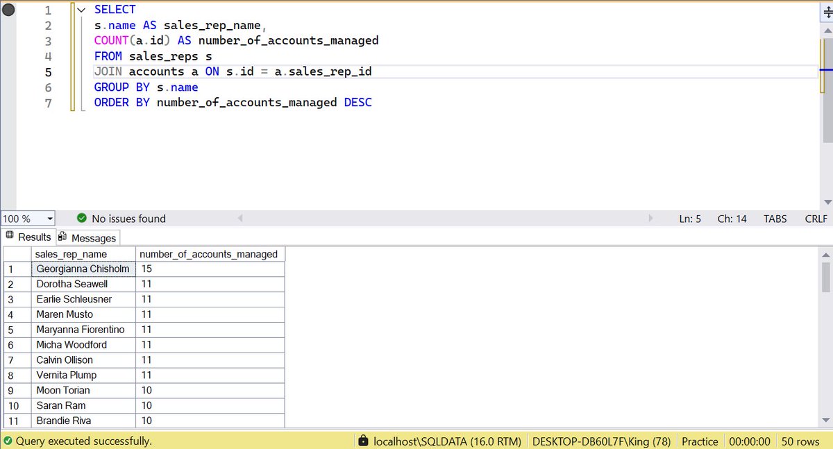 thekingp1n's tweet image. My first trial with SQL. All thanks to PERCORSOTECH @PercorsoTech @ProsperoApril @PamellaIshiwu #percorsotech