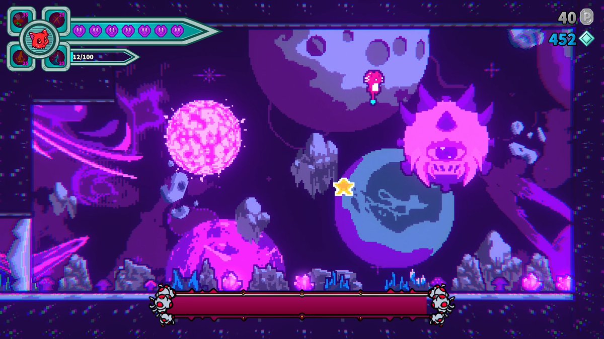 🎮 It's #ShowcaseThursday! 🎮

Check out this sneak peek of a new phase in Cat-Astrophy! 🚀 Watch the intense gameplay as you face new challenges and chaotic mechanics in a stunning pixel art world. 😸💥

👉 store.steampowered.com/app/3059040/Ca…

#Roguelike #IndieDev #PixelArt